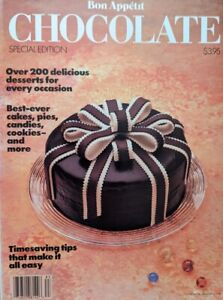 Bon Appetit Chocolate Special Issue 1988 200 Desserts Pies Candies Cookies