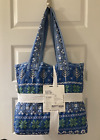 NEW MARTHA STEWART Collection Blue Sweater Quilt & Shams Tote Bag Set Full Queen