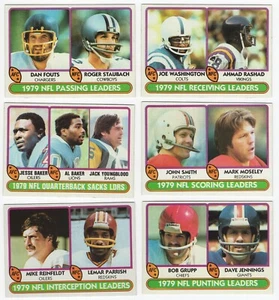 1980 Topps Football League Leaders Complete Team Set 6 Cards - Roger Staubach B - Picture 1 of 1