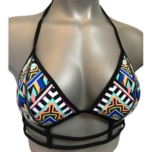 Victoria's Secret PINK aztekischer Stamm Geo-Dreieck Käfigneckholder Schwimmtop S - Bild 1 von 2