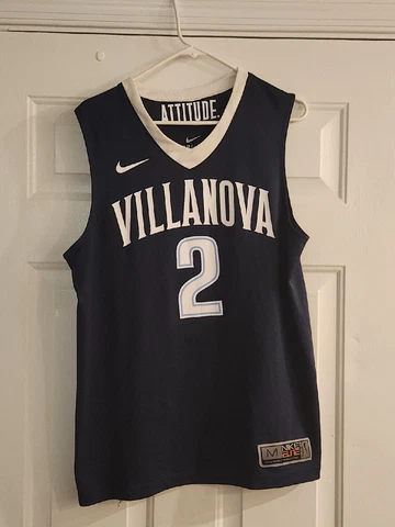 Villanova University Wildcats College #2 Basketball Jersey Nike Dri-Fit M Blue Cover