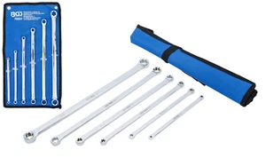 BGS 70331 Doppel-Ringschlüssel-Satz mit E-Profil-Ringköpfen extra lang 6-teilig - Bild 1 von 7