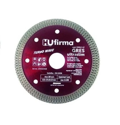 HUFIRMA Disco Diamantato 115mm Taglio Piastrelle Gres Porcellanato Professionale
