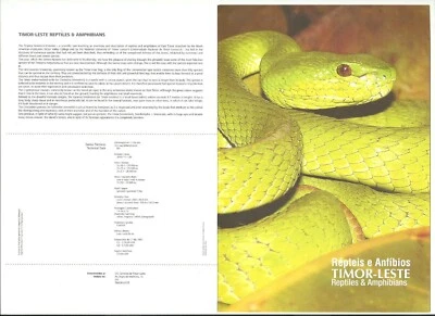 East Timor 2010 - Reptiles and Anfibians Brochure. WITHOUT stamps — 第 1/2 张图片