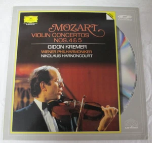 MOZART VIOLIN CONCERTOS NOS 4 & 5 " laserdisc LD GIDON KREMER SCARCE [71] - Picture 1 of 4