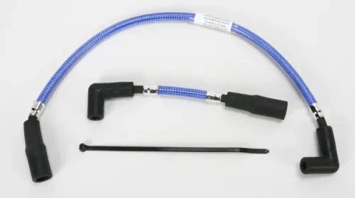 CABLES DE BUJÍA TRENZADOS MAGNUM AZUL HARLEY DYNA FXD SUPER GLIDE LOW RIDER FXDL Foto 1 de 1