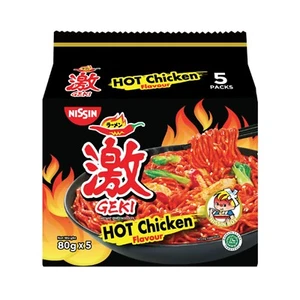 Nissin Geki Hot Chicken 80g X 5 - Picture 1 of 2