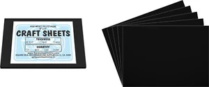 Black Flex Plasticard Polystyrene Craft Sheets - 5"x7" - .030" thick - 10 Pack - Picture 1 of 1