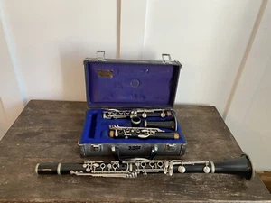 2 Vintage Normandy Resotone USA Bb Clarinet Lot W/ 1 Hartmann Case Parts Repair - Picture 1 of 14