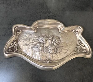 Art Nouveau Sterling Silver Tray Birmingham 1905 John Edward Wilmot Hallmarked - Picture 1 of 11