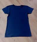 BASIC T-Shirt Kurzarm Shirt Gr.XS Unifarben dunkelblau Rundhals 100% Baumwolle