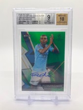 Fernandinho 2018-19 Topps Finest UEFA Champions League Green Refractor Auto 0...
