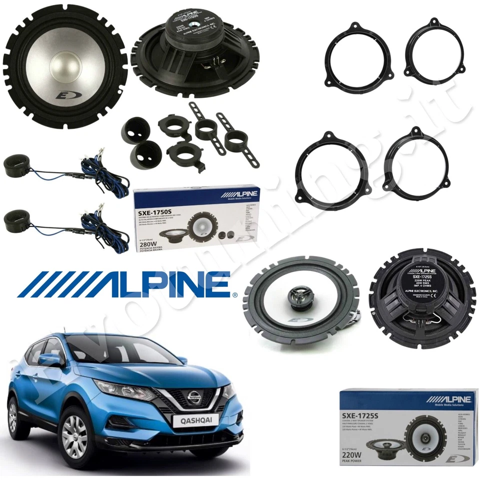 Kit 6 Haut-Parleurs Alpine Antérieurs Postérieurs Pour Nissan Qashqai J10 J11 - Photo 1/4