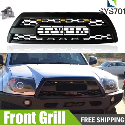 Front Bumper Grille Matte Black with Amber Lights For 4th Gen 2006-2009 4Runner Foto 1 de 4