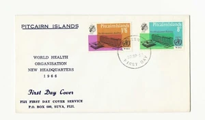 Pitcairn Island 1966 W.H.O. set of 2 on  FDC with cachet - Picture 1 of 1