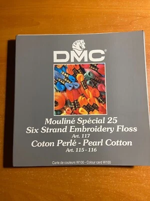 DMC - Six Strand Embroidery Floss & Pearl Cotton Sampler - Colour Card W100 - Image 1 of 4