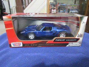 MotorMax 1:24 2012 Ford GT Concept BLUE Die-Cast Collection - Picture 1 of 6