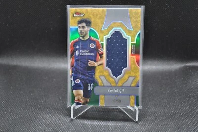Carles Gil 2024 Topps Finest MLS FF-CG Finest Fabric Relic /50 Gold Refractor - Image 1 of 2