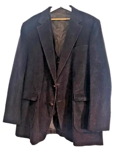 Austin Manor cappotto sportivo velluto a coste 2 bottoni blazer e gilet marrone uomo 48 L - Foto 1 di 14