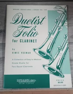 Folio Duetist para Clarinete de Himie Voxman Vintage Cancionero Nuevo Estado - Imagen 1 de 6