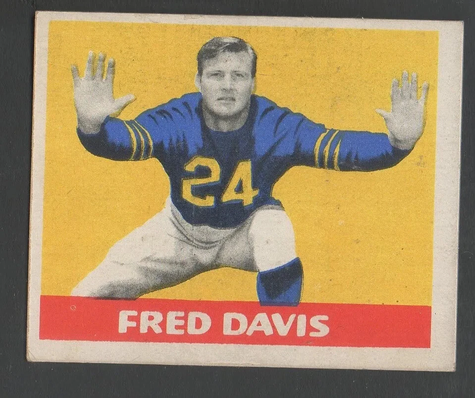 1948 Leaf Football Card #27 Fred Davis-Chicago Bears Ex Card - Image 1 of 1