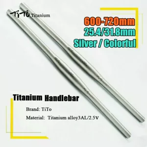 TITO MTB Bike Handlebar 25.4/ 31.8mm Titanium Cycling Bicycle Flat Bar 600-720mm - Picture 1 of 11