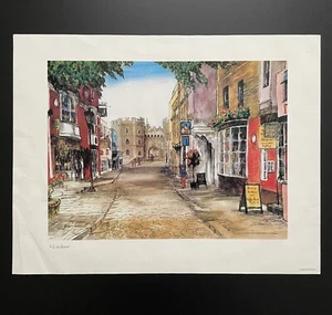 Vintage Gravur Druck Windsor von S. Francis 17”x13” - Bild 1 von 4