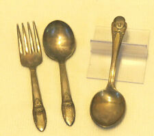 Vintage Lot - Silverplate Winthrop Gerber's Baby Spoon & Roger's Spoon/Fork FUN!