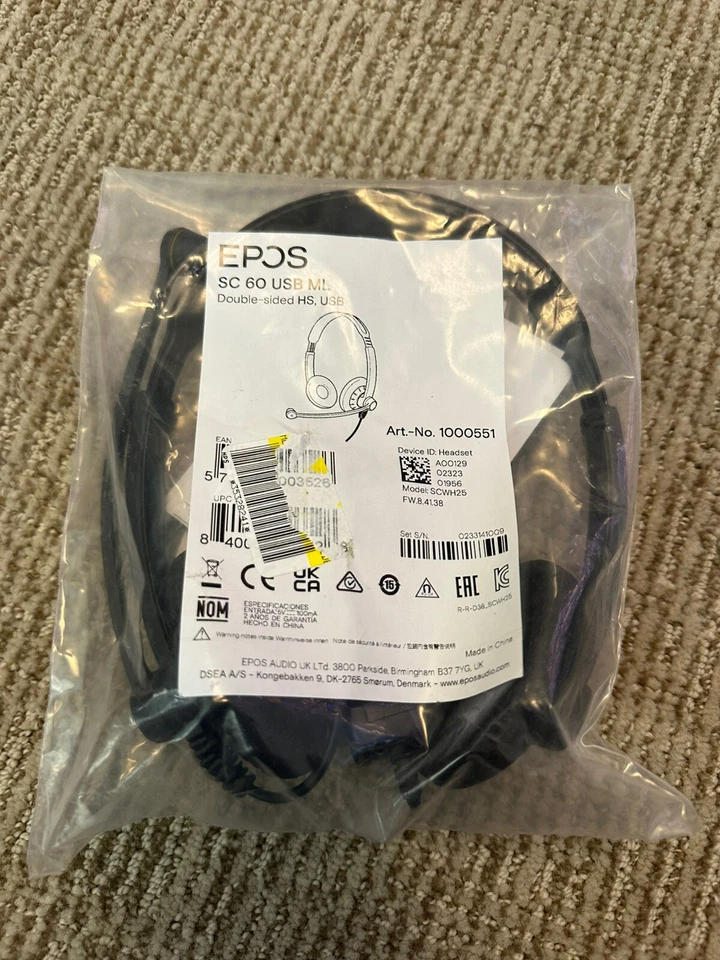 EPOS SENNHEISER IMPACT SC 60 USB ML Double-sides Headset SCWH25 - Image 1 of 2