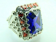 Turkish Handmade Jewelry 925 Sterling Silver Amethyst Stone Men Ring Sz 11