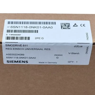 6SN1118-0NK01-0AA0 NEW SIEMENS 6SN1 118-0NK01-0AA0 SIMODRIVE 611 U Control Unit - Image 1 of 3