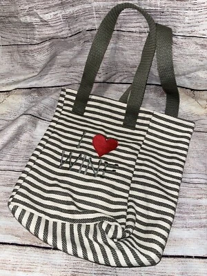 Thirty-One - Twice as Nice Tote - Olive Twill Stripe AD78 Personalized Wine - Image 1 of 4