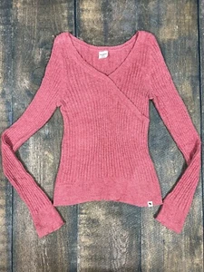 Abercrombie Kids Girls Size 13/14 Red V Neck Wrap Sweater - Picture 1 of 6