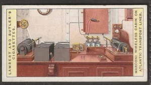 LAMBERT & BUTLER-WIRELESS TELEGRAPHY 1909-#22- MARCONI WIRELESS CABIN  - Picture 1 of 2