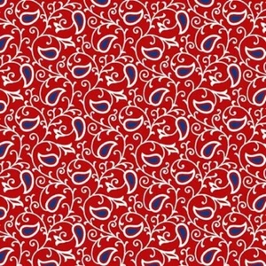 Blank Liberty by Satin Moon Designs 3691 88 Red Paisley Cotton - Picture 1 of 1