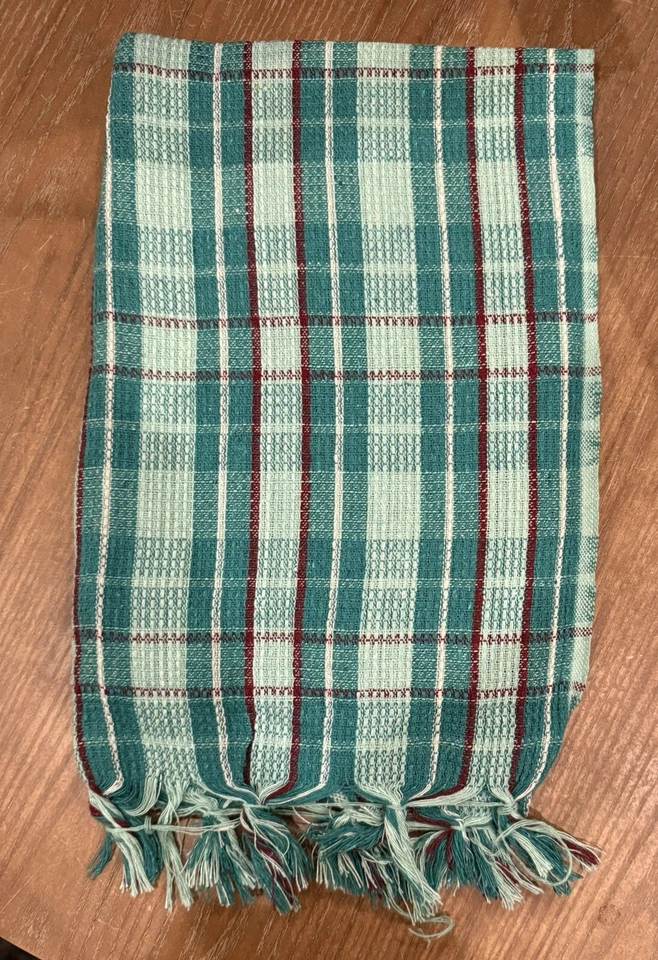 Lightweight Woven Indian Hair Towel 22" x 44" Green - A0312 - Image 1 of 3