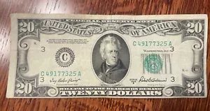 1950 B Twenty Dollar Federal Reserve Note $20 Bill Circulated - Picture 1 of 2
