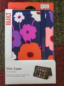 Built Neoprene Slim Cover Kindle Fire Flowers New - Picture 1 of 2