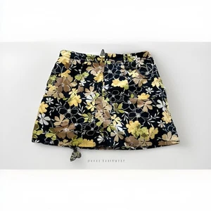 Weißer Hirsch schwarz braun grün Blumen Skort Taschen Gürtelschlaufe 14 durchschnittlich - Bild 1 von 4
