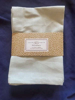 PORTMEIRION: SOPHIE CONRAN DOVE GREY SET Of 4 NAPKINS - NEW. - Image 1 of 4