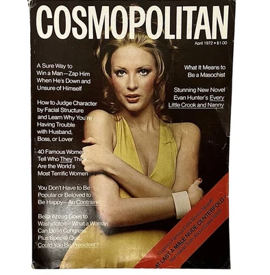 Vintage Cosmopolitan Magazine April 1972 Burt Reynolds Centerfold - Image 1 of 4