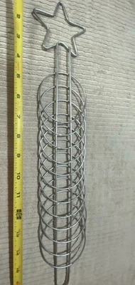 Colgador de tarjetas decorativas de metal Silver Star tarjetas de Navidad, notas, etc. Foto 1 de 2