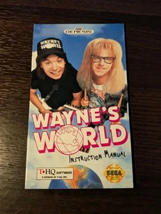 Wayne's World (Sega Genesis, 1993) Videojuego Manual Solo Buen Estado ¡Ver Fotos! - Imagen 1 de 2
