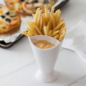 Dipper Snack Cone Stand Sauce Chips Pot Party Finger - Picture 1 of 6