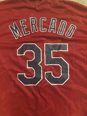 Cleveland Indians Oscar Mercado #35 MLB Baseball Jersey Mens Size XL SGA - Image 1 of 3