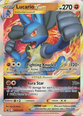 Lucario VSTAR SWSH214 Promo Holo SWSH: Sword & Shield Promo Cards NM Pokémon - Image 1 of 2