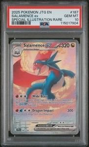 Pokemon JTG EN-Journey Together Salamence #187 Ilustración Especial Raro PSA 10 - Imagen 1 de 2