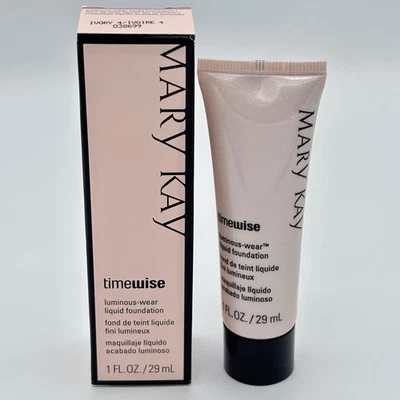 Mary Kay Luminous-Wear Foundation IVORY 4/ Fond de Teint IVOIRE 4 038699 1Fl. Oz - Image 1 of 3