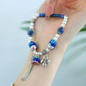 Nuevo Brazalete Piscis Estilo Étnico Retro Chino, Esmalte Koi Buena Suerte Color - Imagen 1 de 11