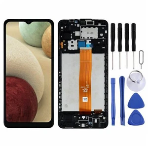 For Samsung Galaxy A12 A125F LCD display unit frame touch replacement part black - Picture 1 of 4